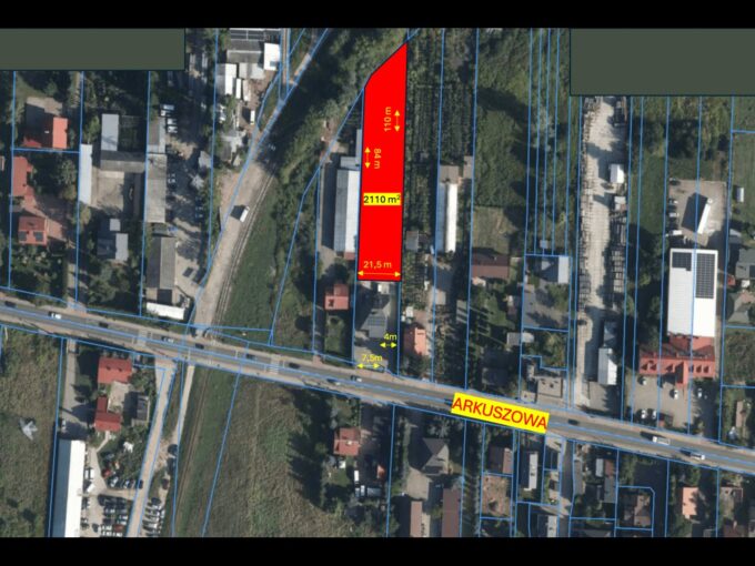 Bielany, Arkuszowa – plac 2110 m² pod firmę